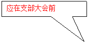 矩形标注: 应在支部大会前
